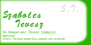 szabolcs tevesz business card